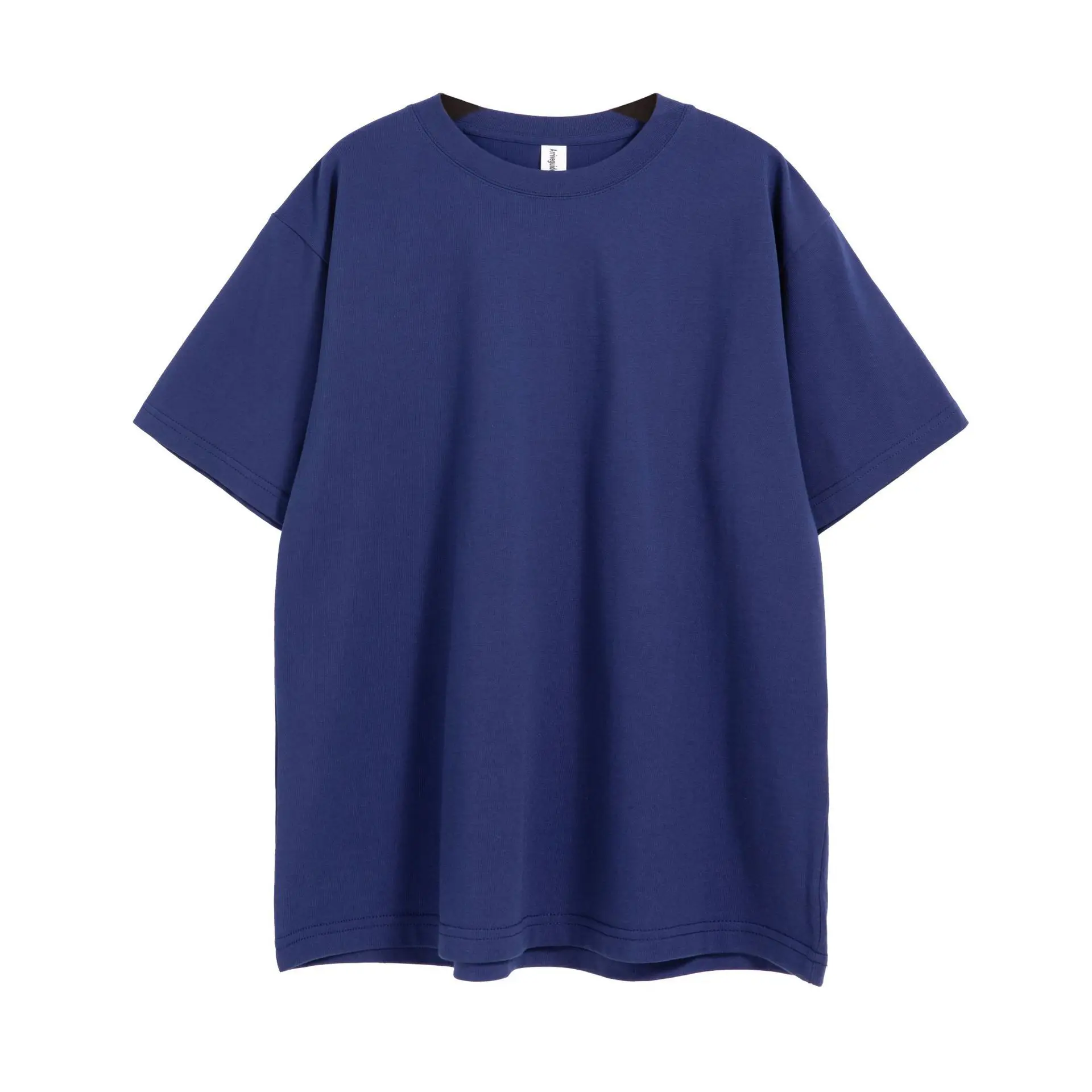 Men Cotton Oversize Drop Shoulder T-Shirt Beige Large