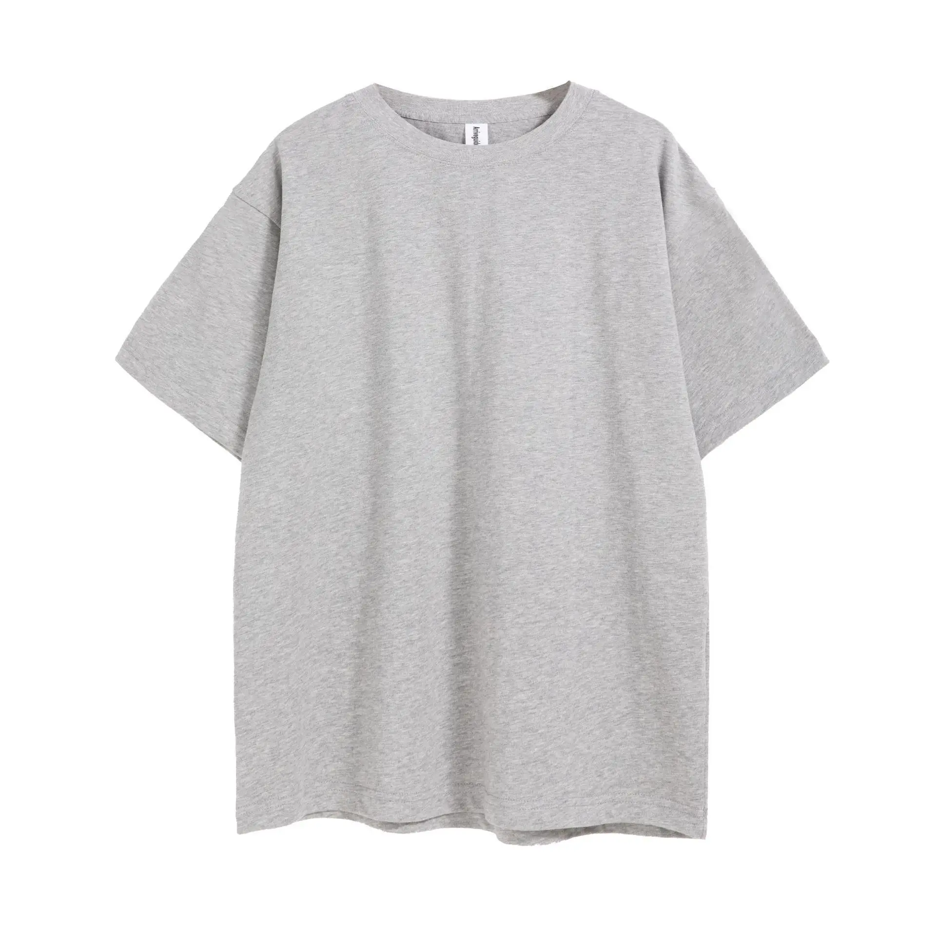 Men Cotton Oversize Drop Shoulder T-Shirt Beige Large