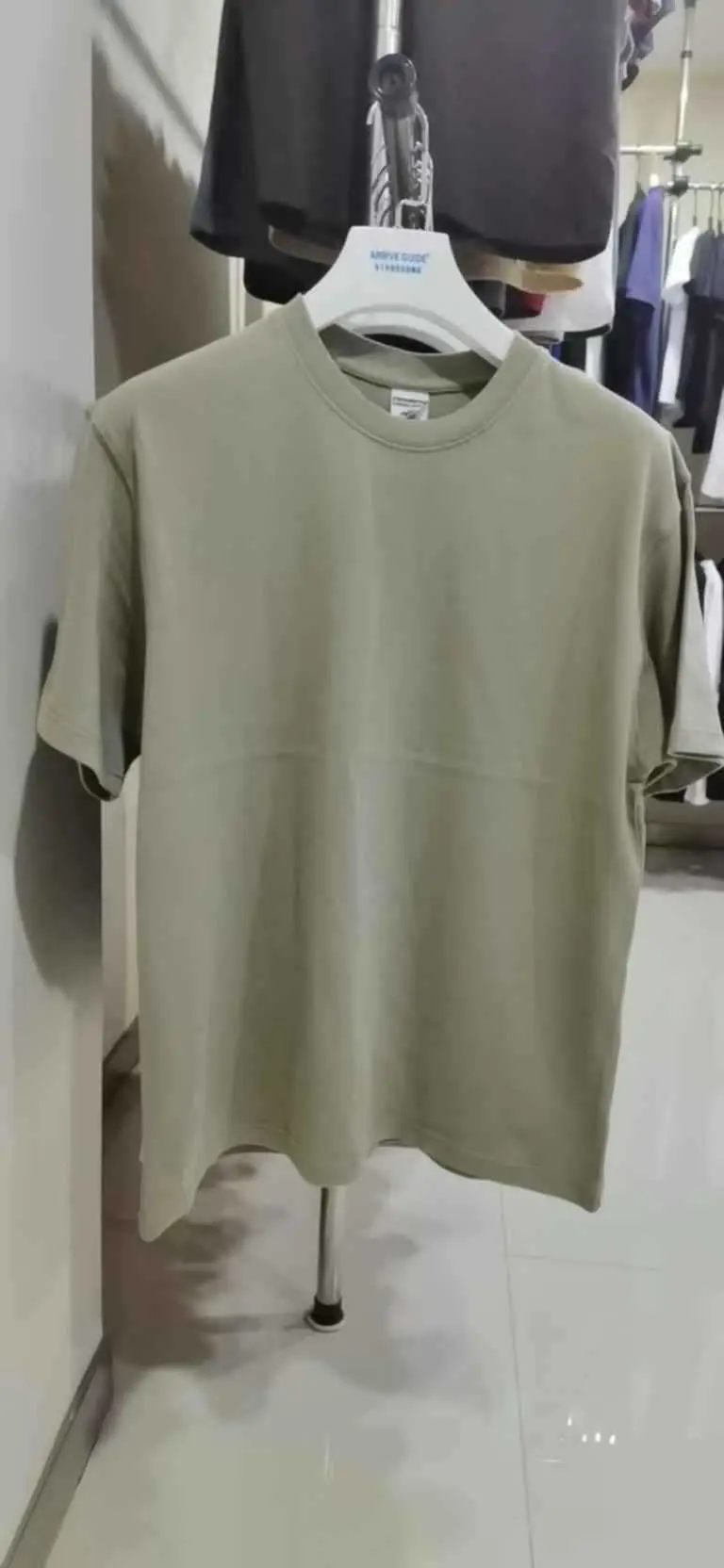 Heavy Cotton Round Neck T-Shirt Orange Short Sleeve - Image 18