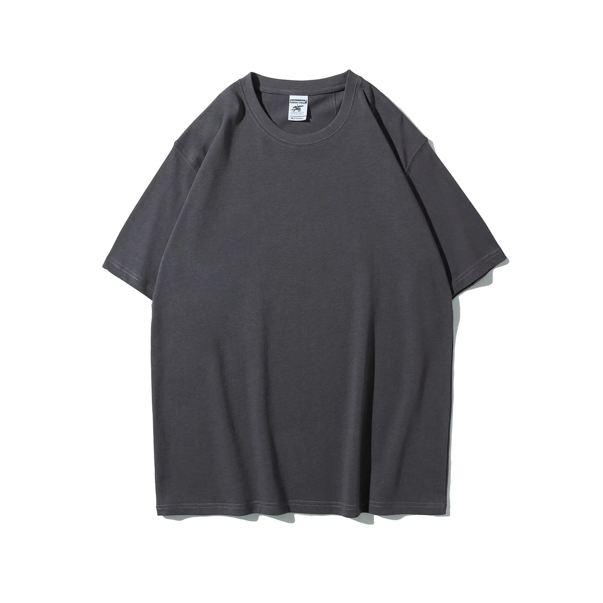 Heavy Cotton Round Neck T-Shirt Orange Short Sleeve - Image 6