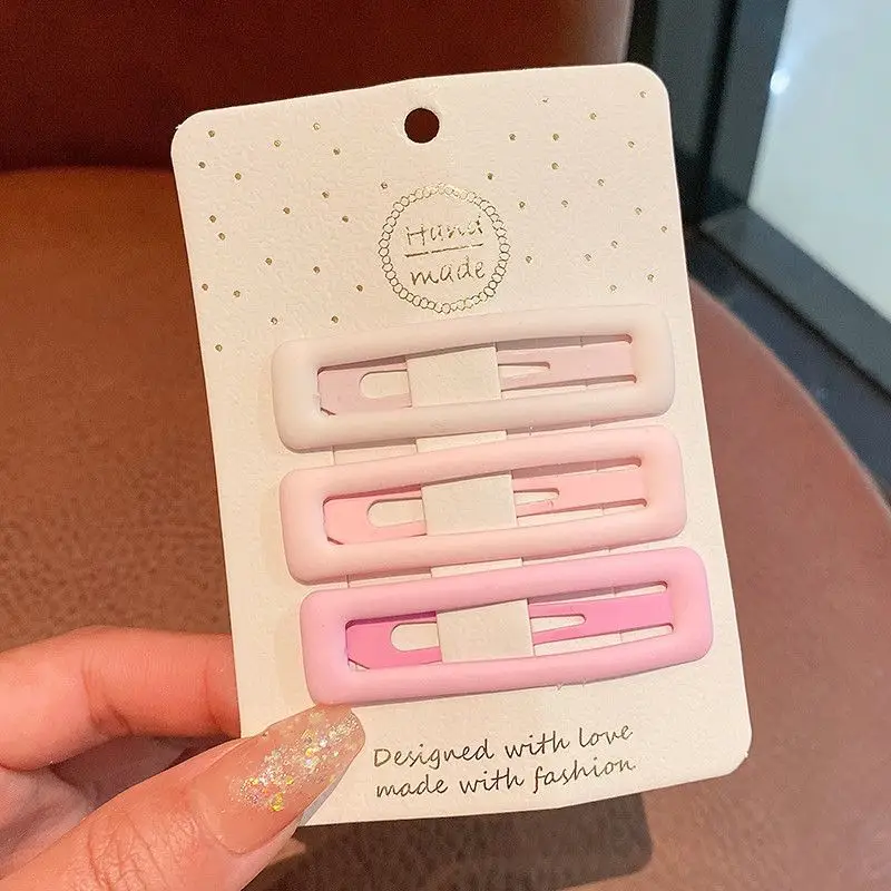 Baby Bangs Hair Clip Pink Soft Hairpin for Girls
