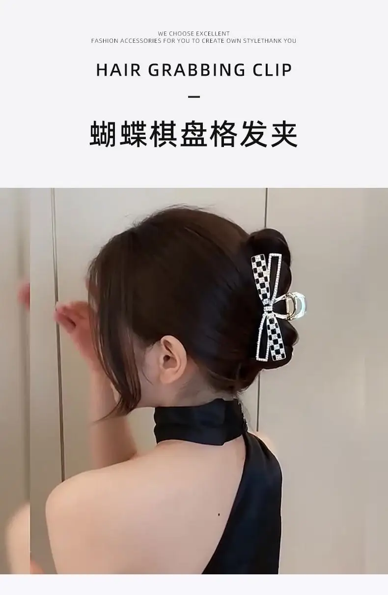 Butterfly Hairpin Clip 10cm Sparkly Gold — feature 2