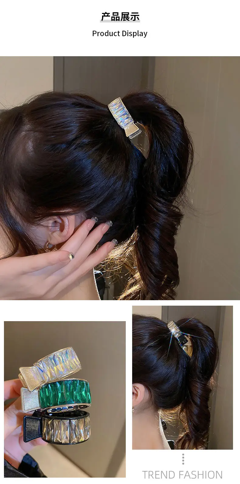 Butterfly Hairpin Clip 10cm Sparkly Gold — feature 7