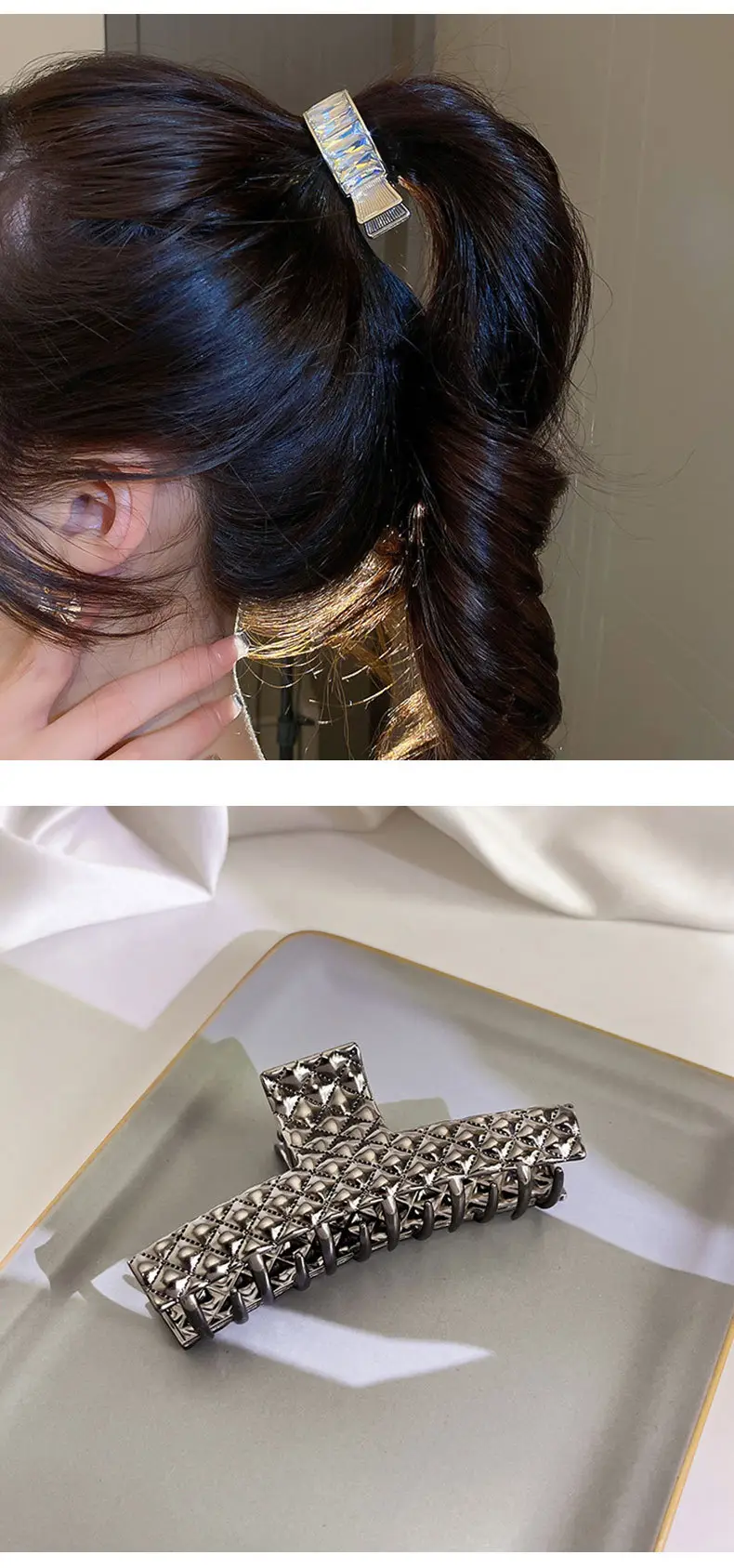 Butterfly Hairpin Clip 10cm Sparkly Gold — feature 8