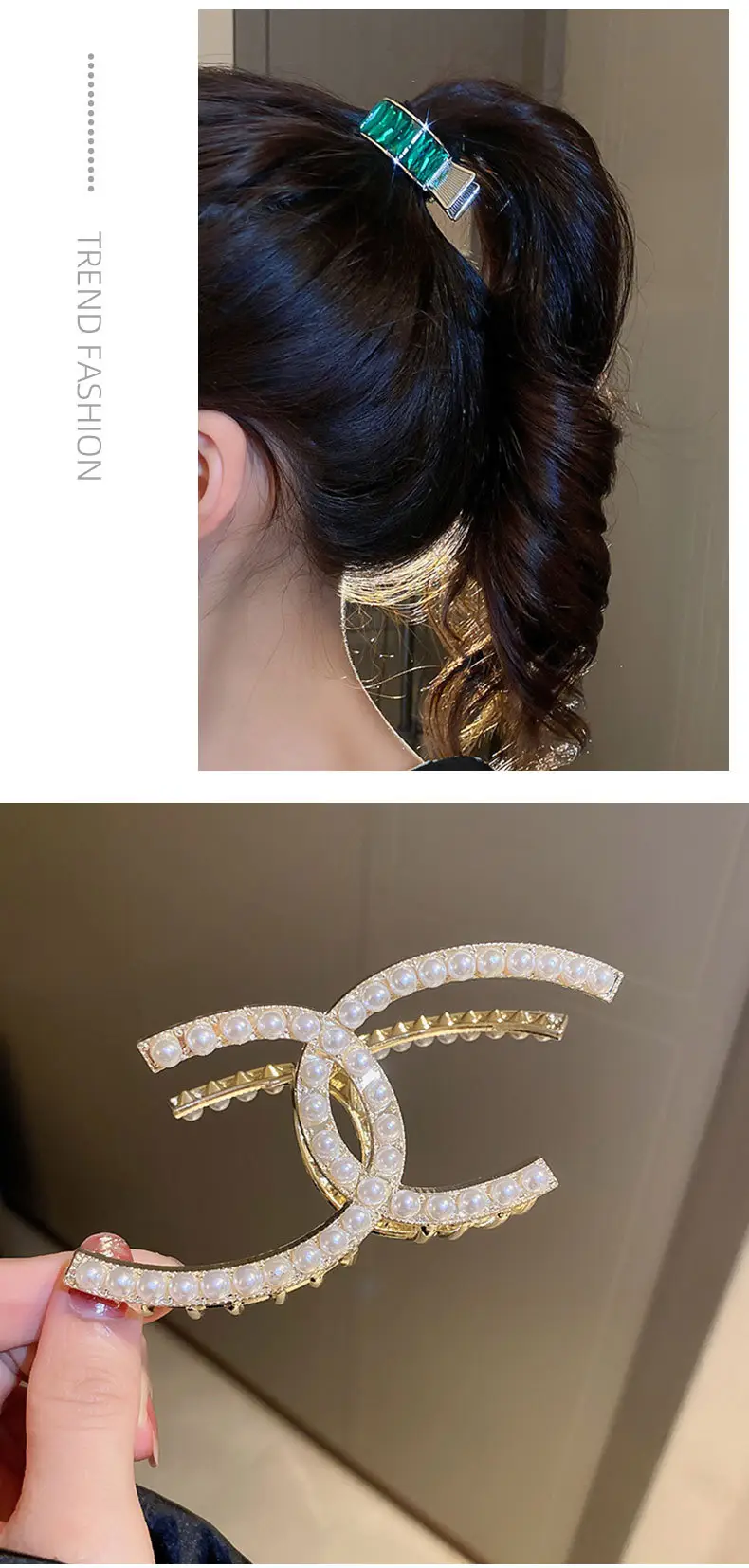 Butterfly Hairpin Clip 10cm Sparkly Gold — feature 9