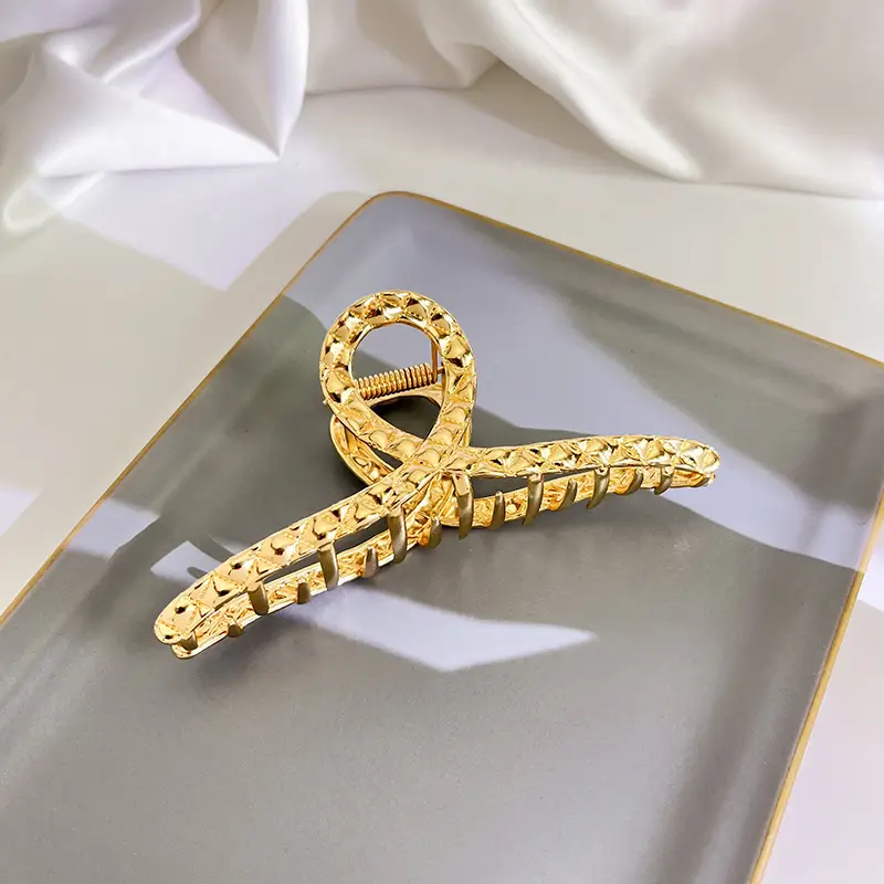 Butterfly Hairpin Clip 10cm Sparkly Gold - Image 16