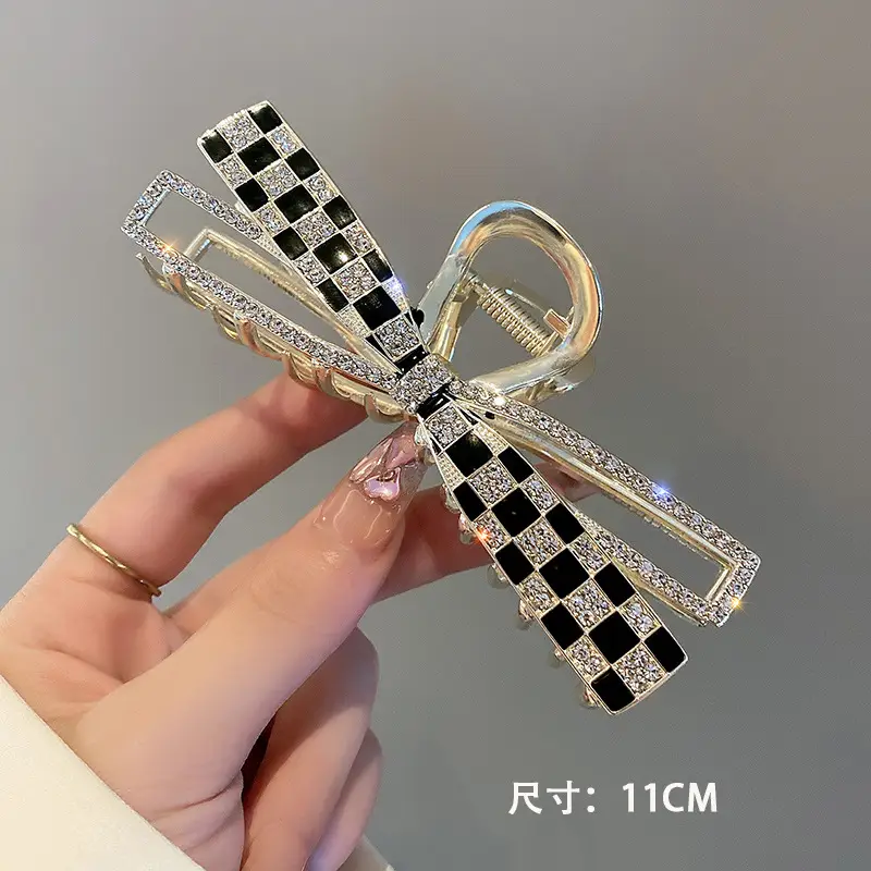 Butterfly Hairpin Clip 10cm Sparkly Gold - Image 3