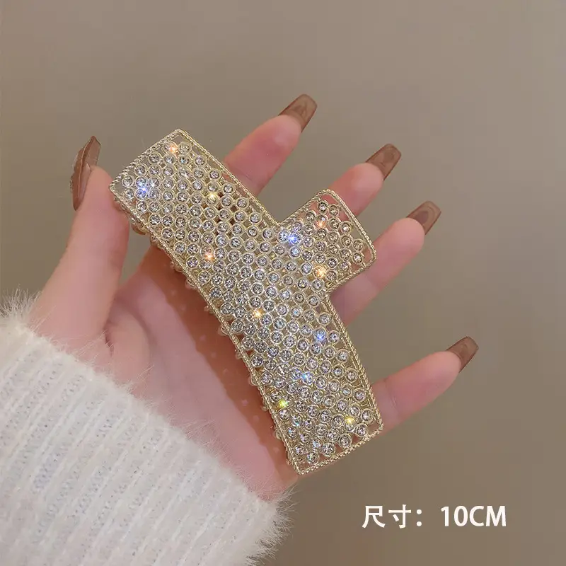 Butterfly Hairpin Clip 10cm Sparkly Gold - Image 7