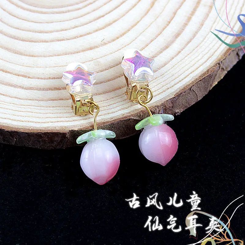 Chinese Children's Ear Clips with Crystal & Gemstones - Image 18
