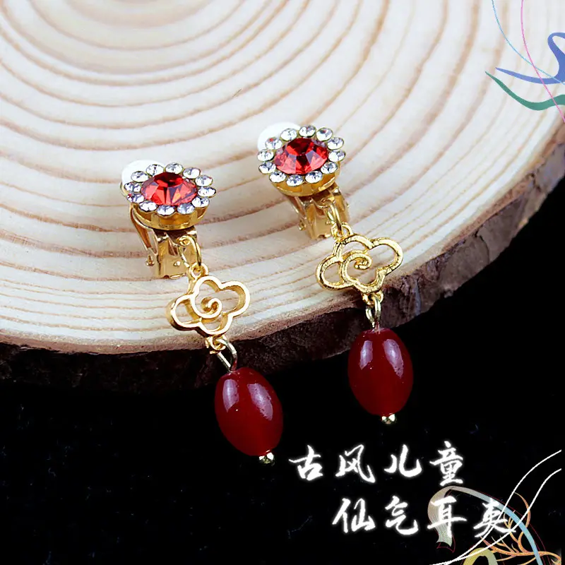 Chinese Children's Ear Clips with Crystal & Gemstones - Image 19
