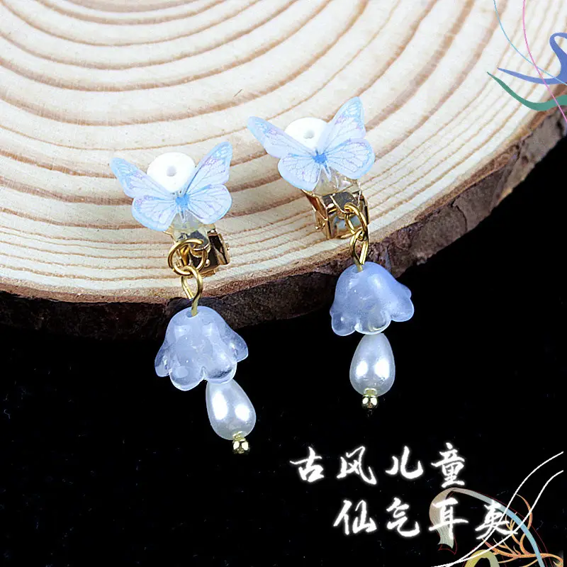 Chinese Children's Ear Clips with Crystal & Gemstones - Image 20