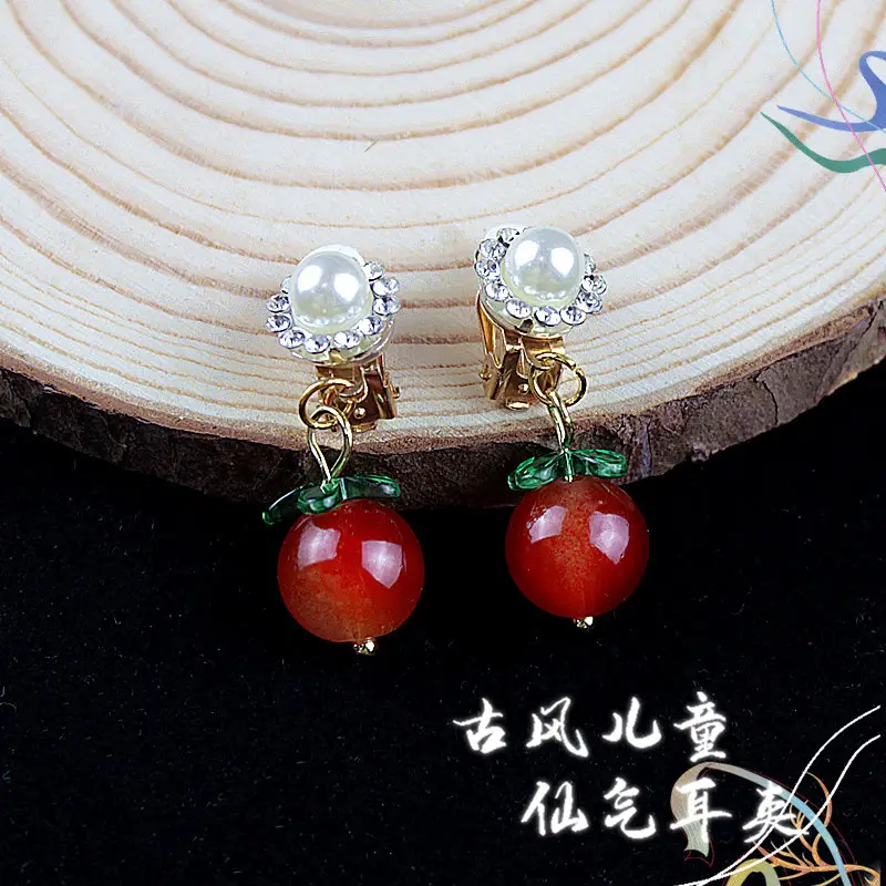 Chinese Children's Ear Clips with Crystal & Gemstones - Image 21