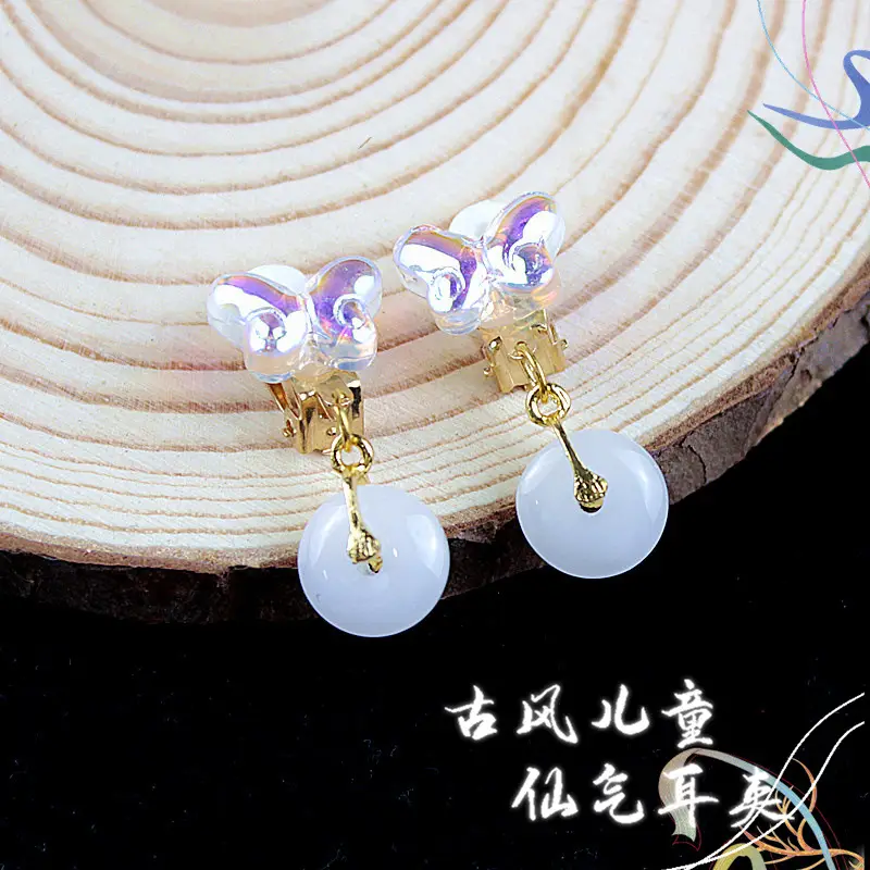 Chinese Children's Ear Clips with Crystal & Gemstones - Image 22