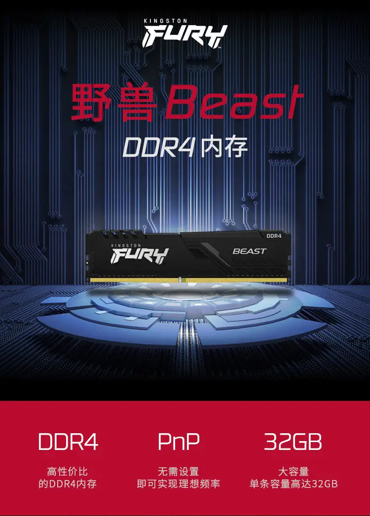 Kingston DDR4 8G 16G 2400 3600 3200 36V 12V 135V — feature 3