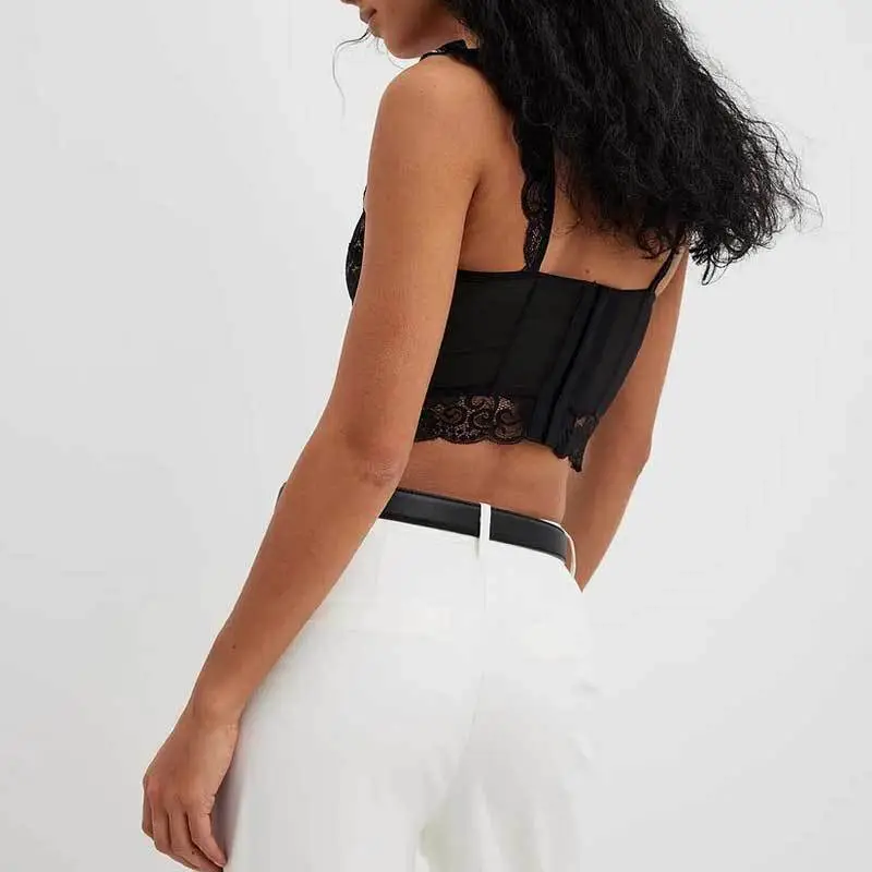 Red Lace Corset Wide Band Summer Top — feature 18