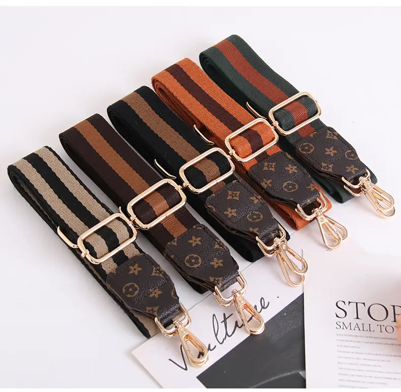 Women's Crossbody Strap Black Beige Leather Replacement Strap — feature 25