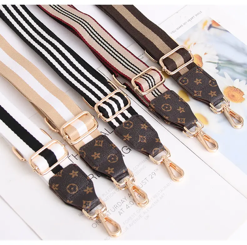 Women's Crossbody Strap Black Beige Leather Replacement Strap — feature 26