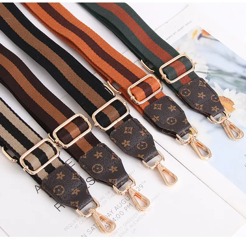 Women's Crossbody Strap Black Beige Leather Replacement Strap — feature 27