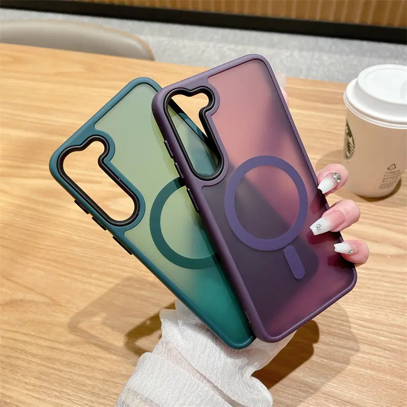 Samsung S25 Skin Sense Magnetic Case Green Frosted Ice Mist Acrylic 23plus — feature 3