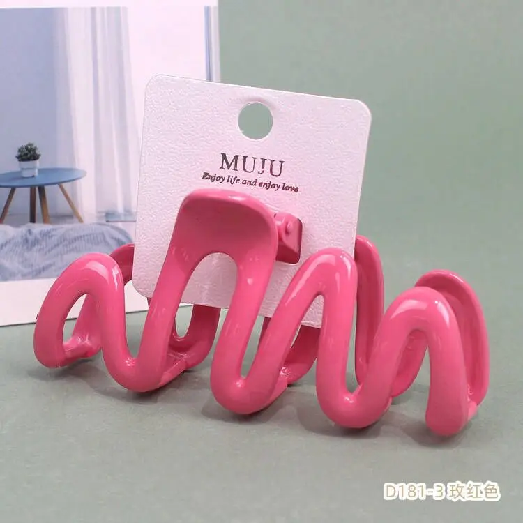 Purple Sweet Wavy Hair Clip for Girls with Hair Volume & Back Clip - Image 3