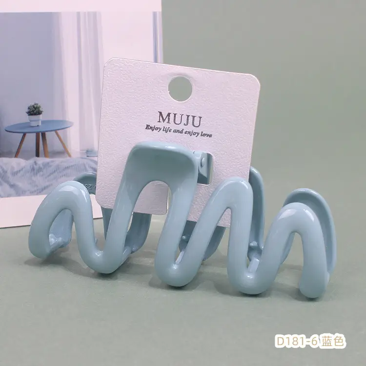 Purple Sweet Wavy Hair Clip for Girls with Hair Volume & Back Clip - Image 6