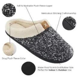 Cross-Border In-Stock Supply of Men's Couple's Thick-Soled Large-Size Warm and Thickened Half-Enclosed Home Cotton Slippers