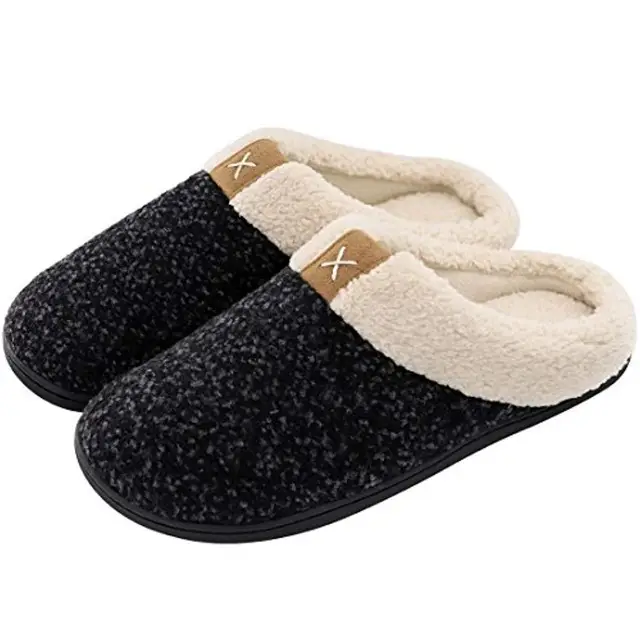 Cross-Border In-Stock Supply of Men's Couple's Thick-Soled Large-Size Warm and Thickened Half-Enclosed Home Cotton Slippers — feature 12
