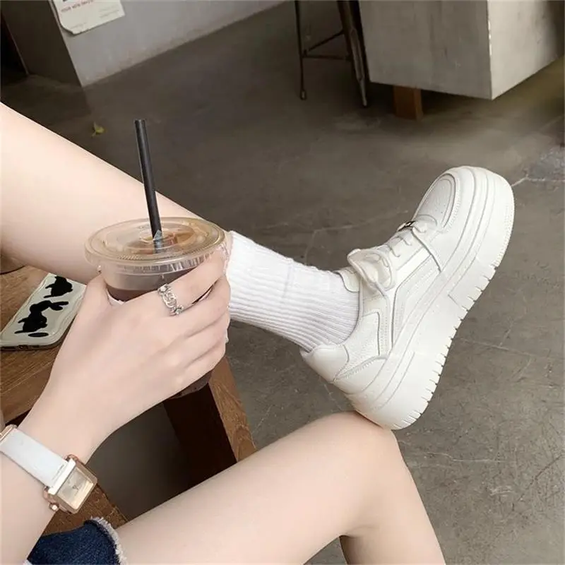 White Shoes Women's 2023 Summer Women's Shoes New White Sneakers Thick Sole Increased Small Casual Shoes Soft Sole - Image 5