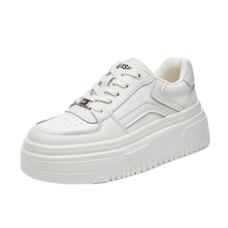 White Shoes Women's 2023 Summer Women's Shoes New White Sneakers Thick Sole Increased Small Casual Shoes Soft Sole - Image 6