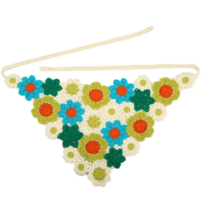 Blue [colorful flower triangle]-G