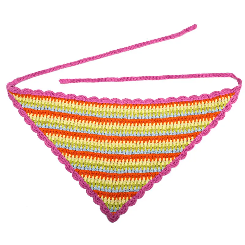 Seven color rainbow triangle towel]