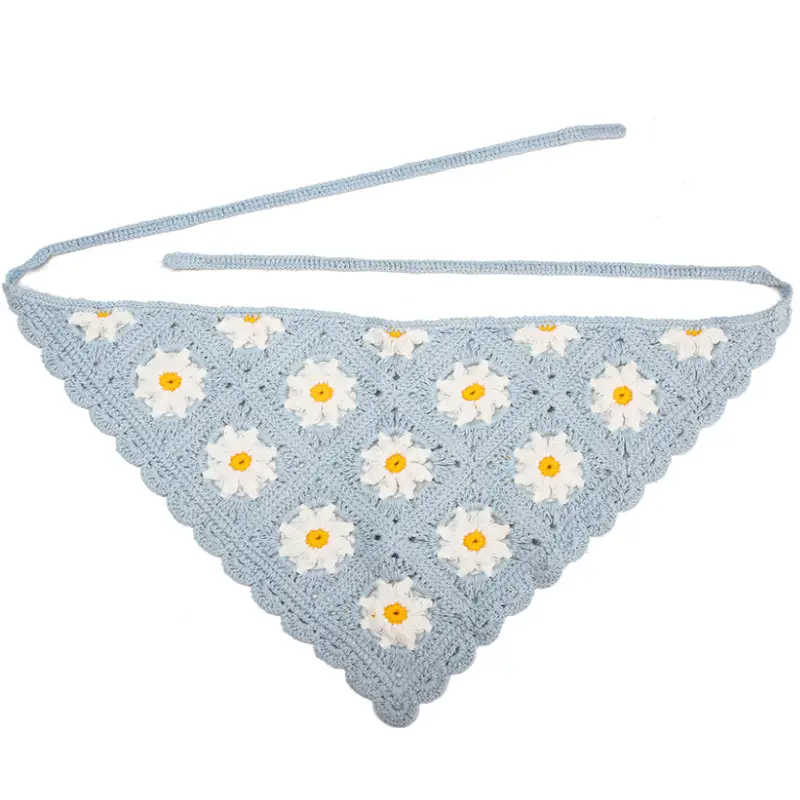 Blue rice flowers [wave edge small daisy triangle]-G