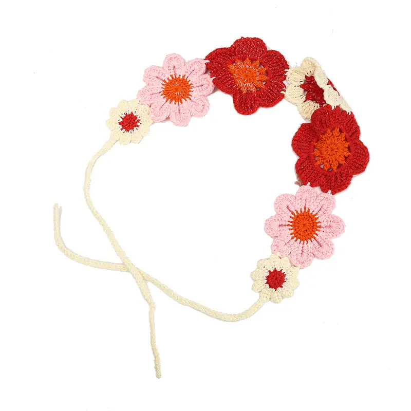 Red [colorful flower hair band]]