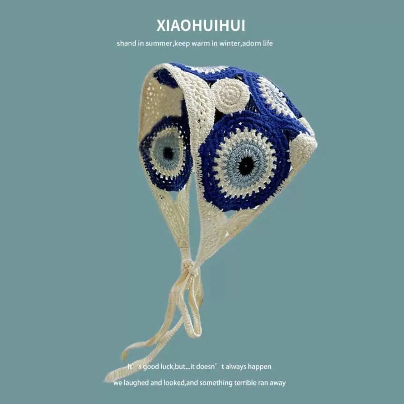 Handmade Knitted Hair Band for Women Summer Triangle Scarf - Image 151