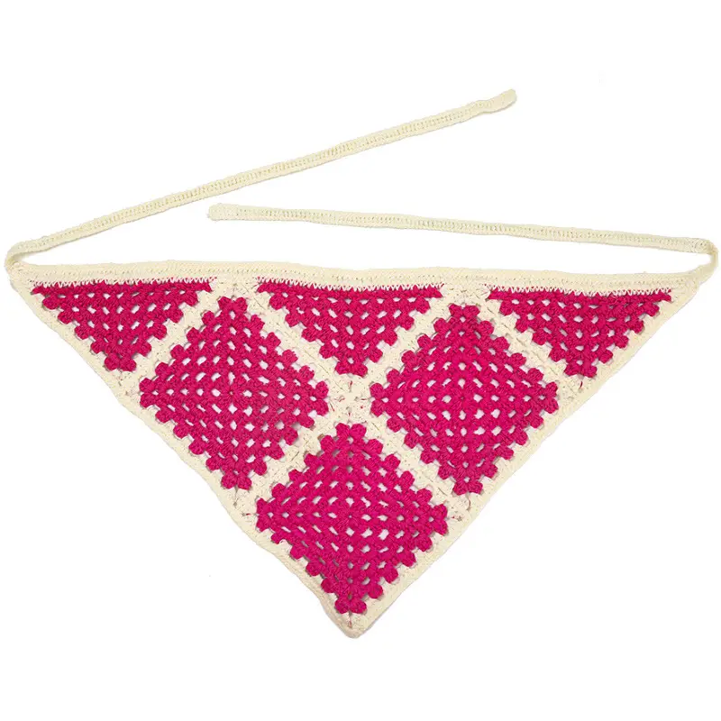 Rose red [large plaid triangle]]