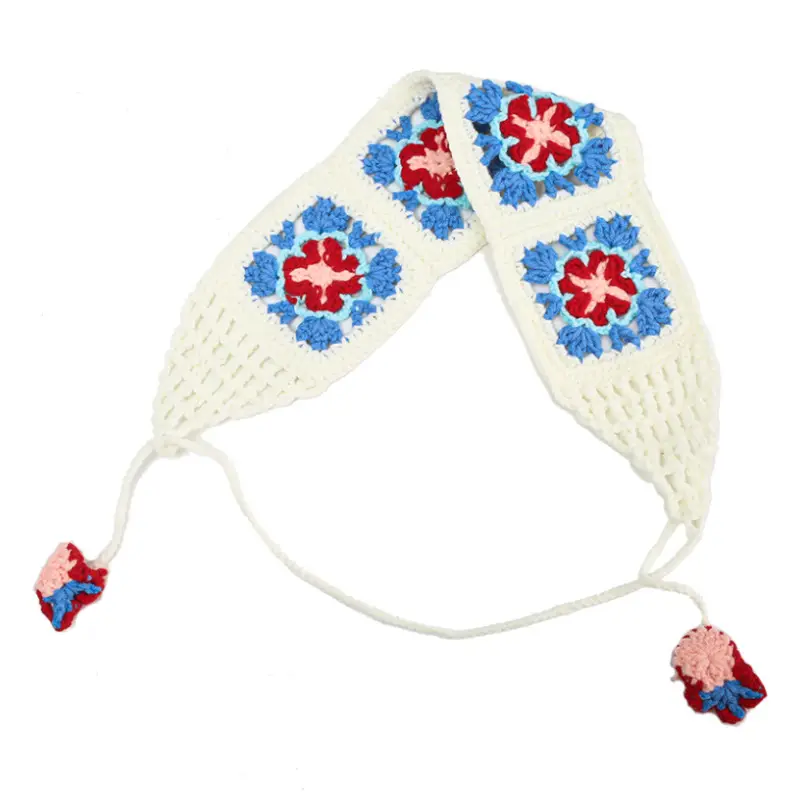 White drawstring hair band]