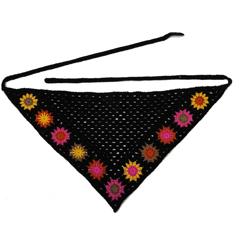 Black color flowers [sunflower triangle]]