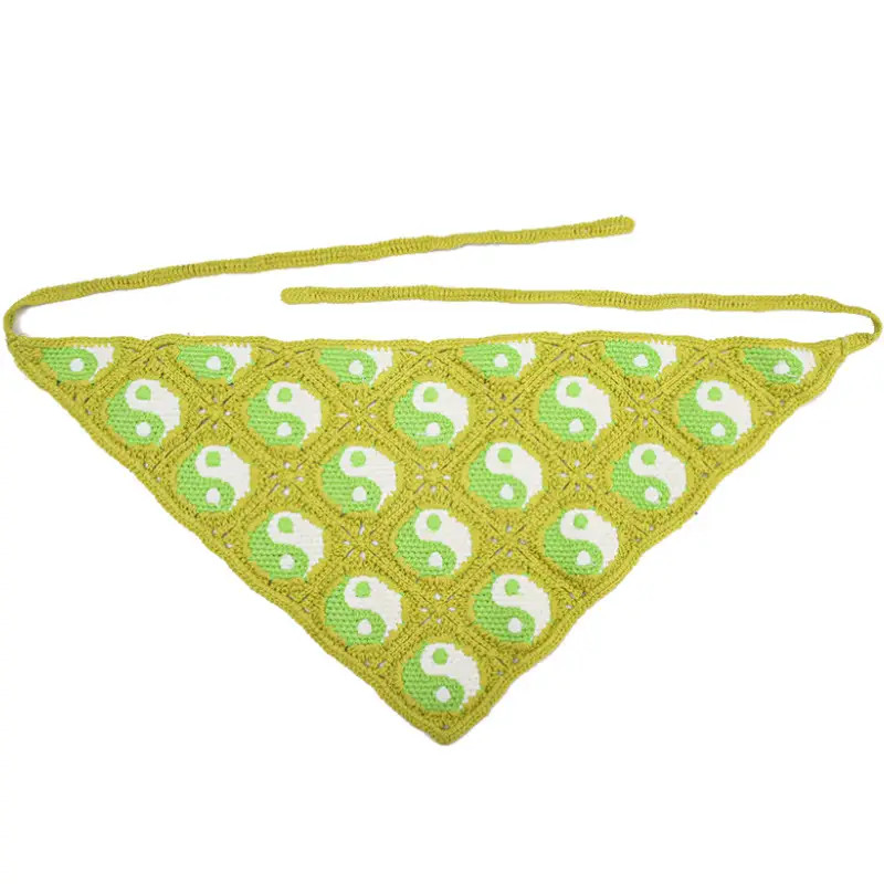 Handmade Knitted Hair Band for Women Summer Triangle Scarf - Image 99