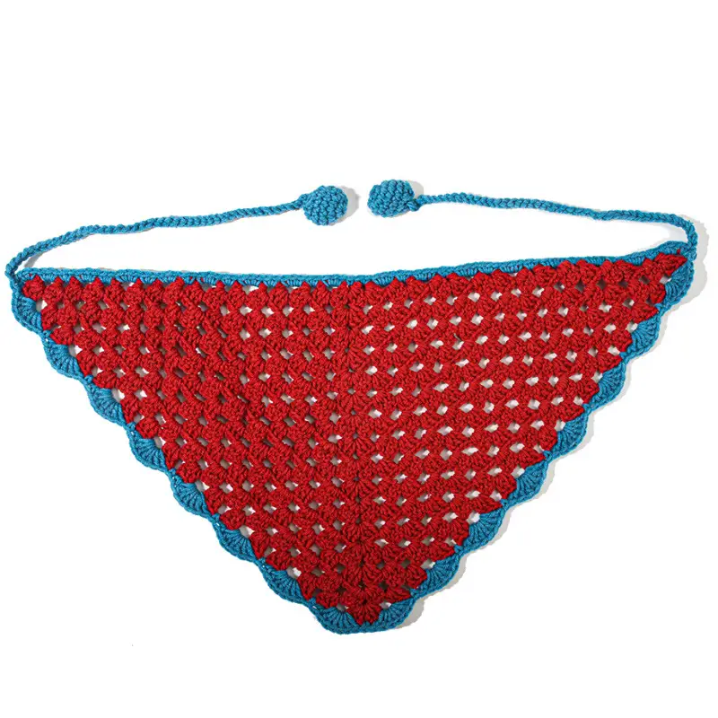 Handmade Knitted Hair Band for Women Summer Triangle Scarf - Image 103
