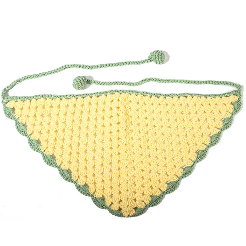 Handmade Knitted Hair Band for Women Summer Triangle Scarf - Image 104