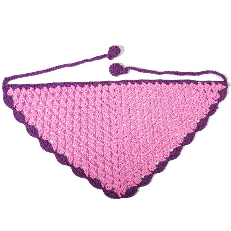 Handmade Knitted Hair Band for Women Summer Triangle Scarf - Image 105