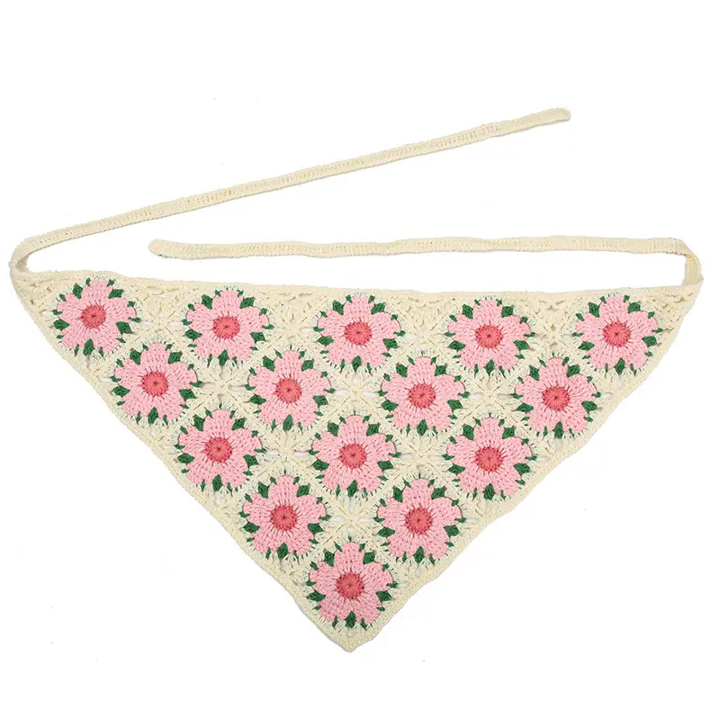 Handmade Knitted Hair Band for Women Summer Triangle Scarf - Image 110