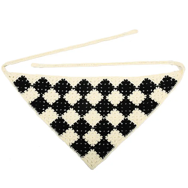 Handmade Knitted Hair Band for Women Summer Triangle Scarf - Image 111