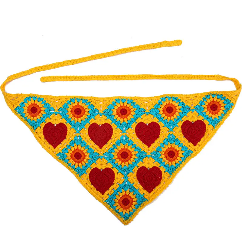 Handmade Knitted Hair Band for Women Summer Triangle Scarf - Image 115