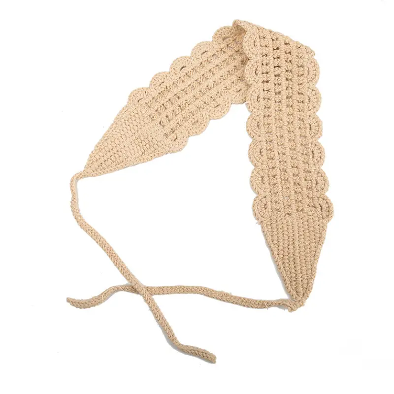 Handmade Knitted Hair Band for Women Summer Triangle Scarf - Image 124