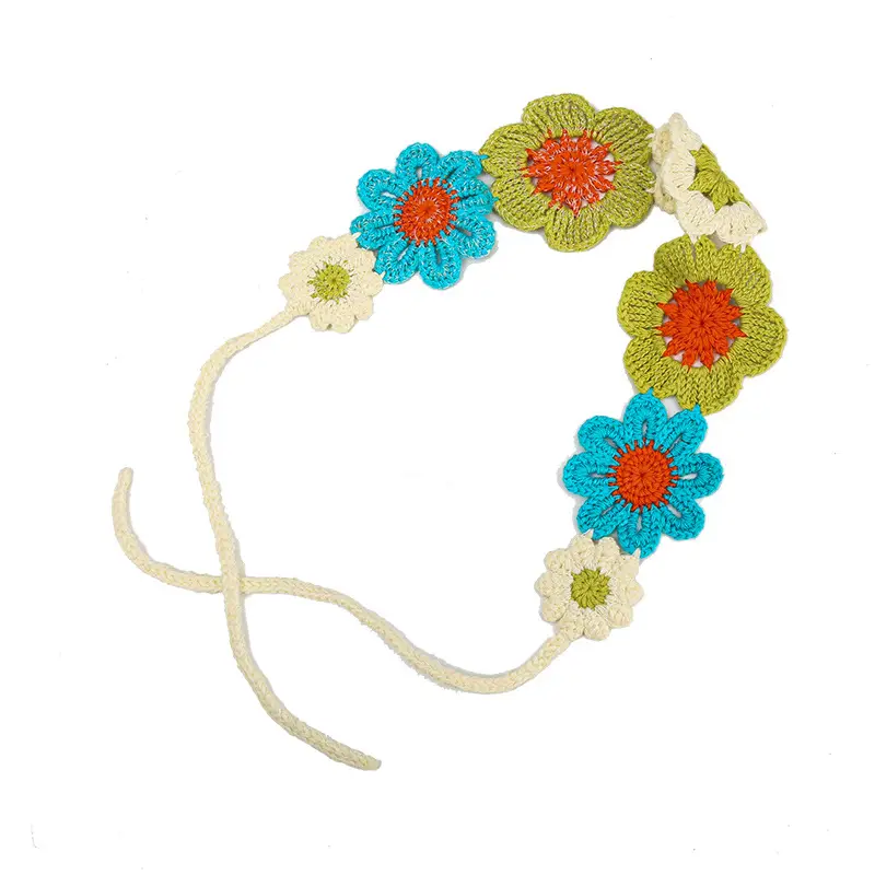 Handmade Knitted Hair Band for Women Summer Triangle Scarf - Image 127