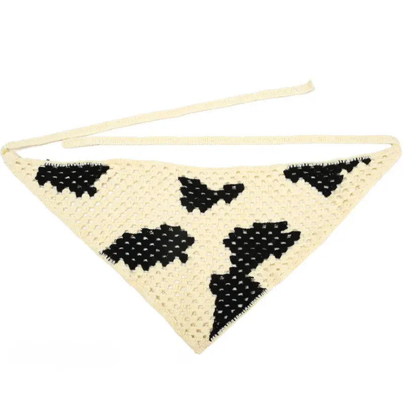 Handmade Knitted Hair Band for Women Summer Triangle Scarf - Image 19