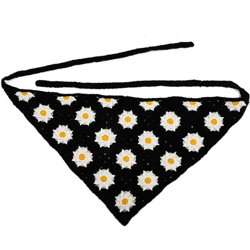 Handmade Knitted Hair Band for Women Summer Triangle Scarf - Image 25