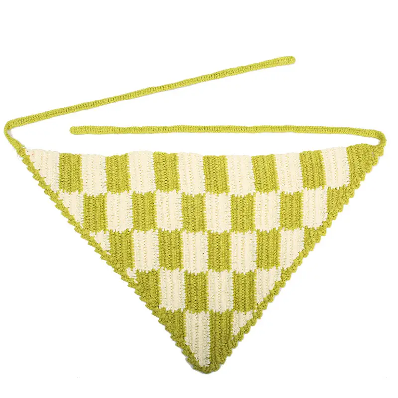 Handmade Knitted Hair Band for Women Summer Triangle Scarf - Image 29