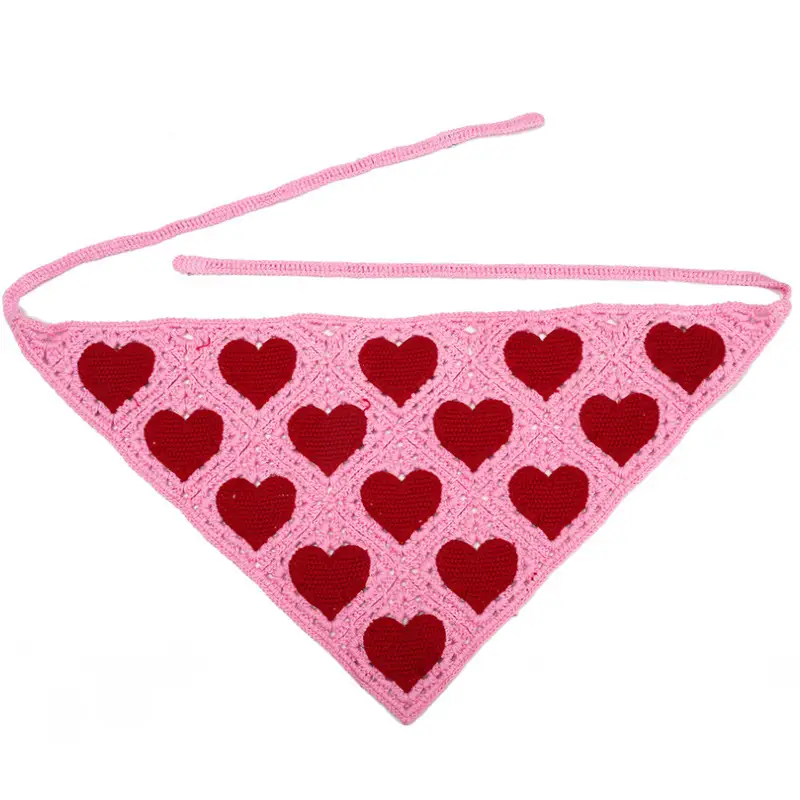 Handmade Knitted Hair Band for Women Summer Triangle Scarf - Image 33